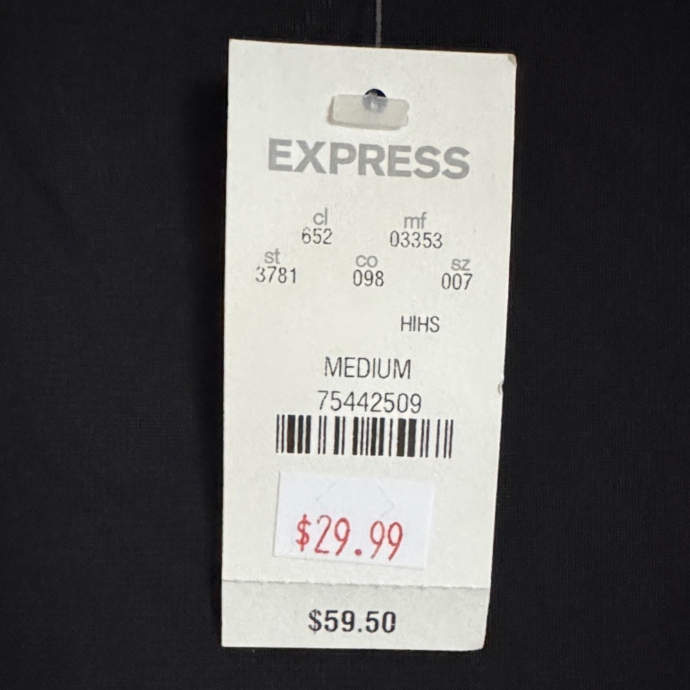 Express Black Velvet Crop Top with Silver Accents - Picture 2 of 5